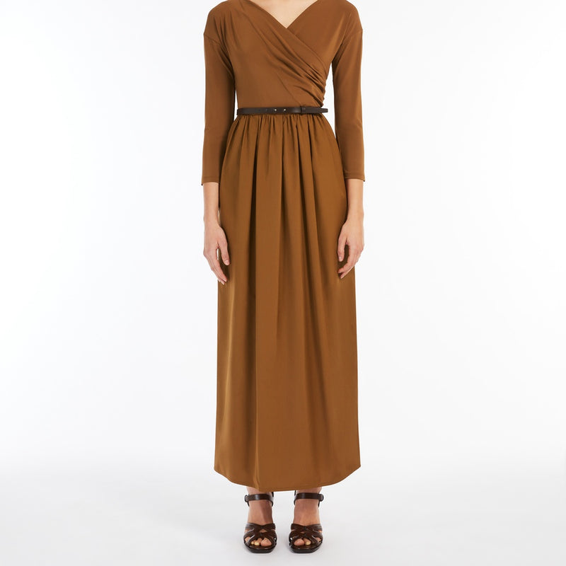 Cotton poplin and jersey dress