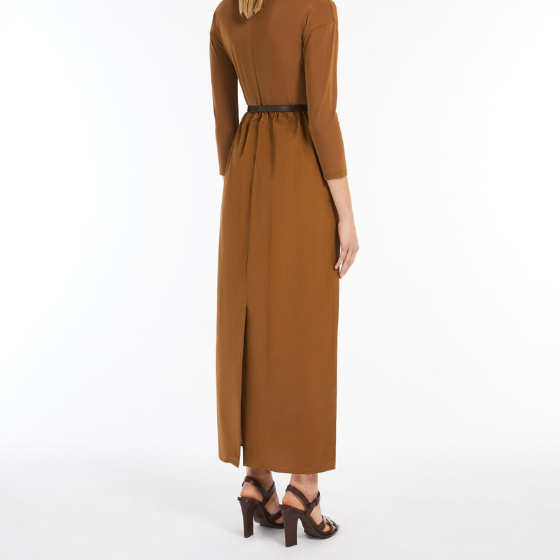 Cotton poplin and jersey dress