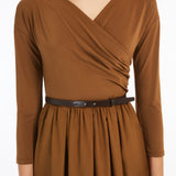 Cotton poplin and jersey dress