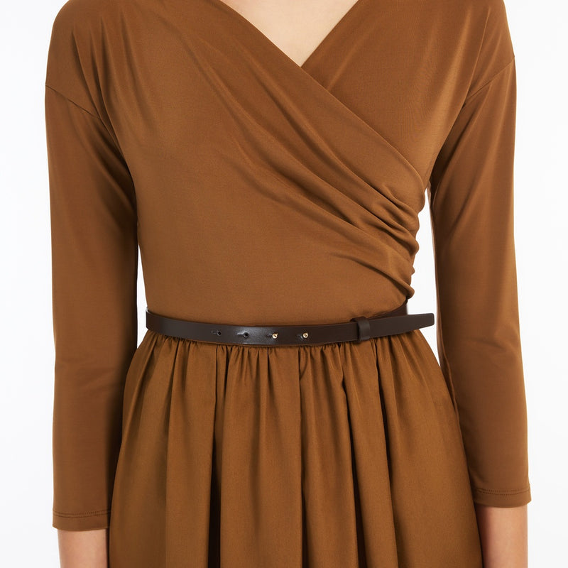 Cotton poplin and jersey dress