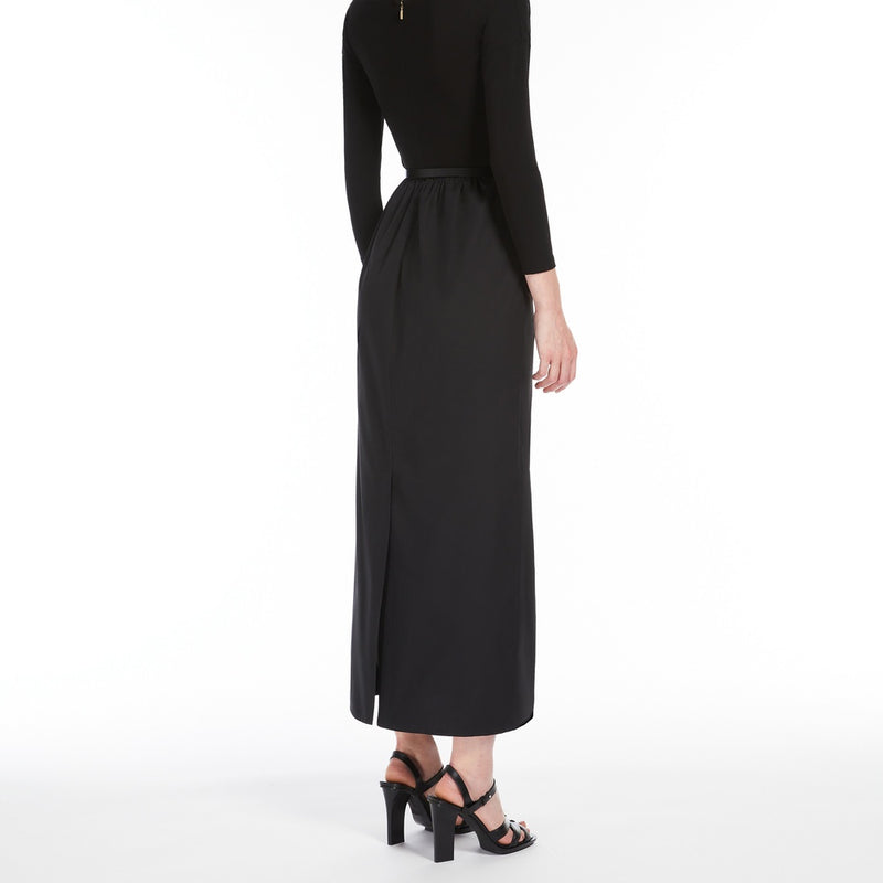 Cotton poplin and jersey dress