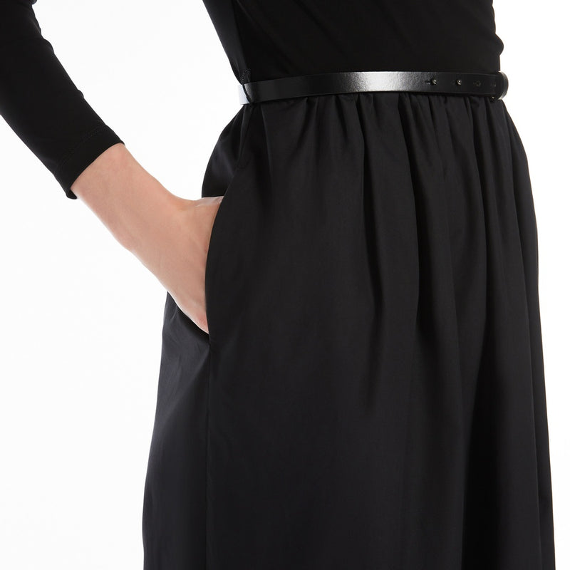 Cotton poplin and jersey dress