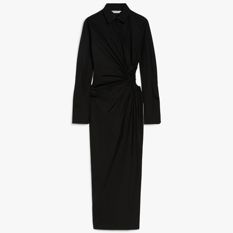 Cotton-poplin fitted dress