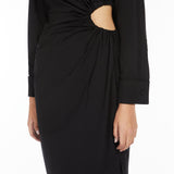 Cotton-poplin fitted dress