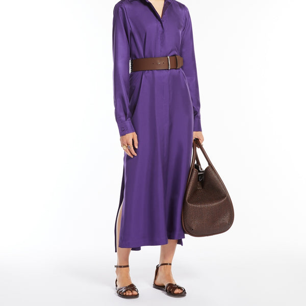 Silk shirt dress