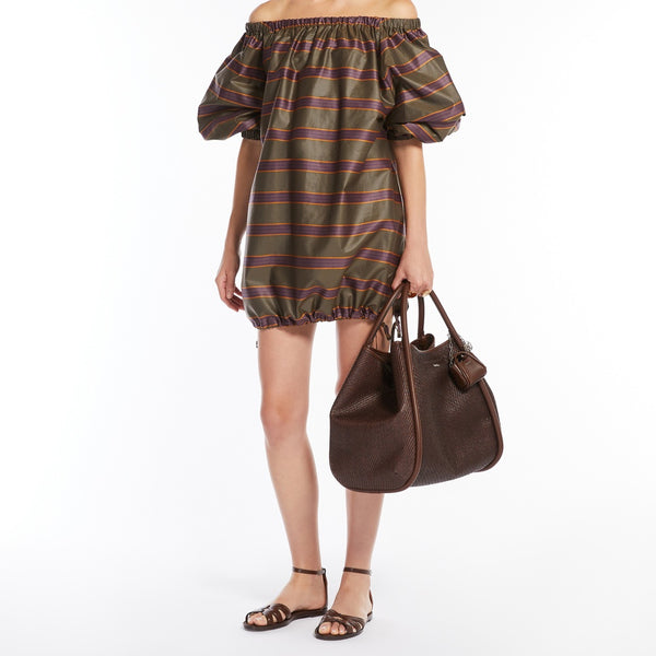 Off-the-shoulder dress in a cotton blend
