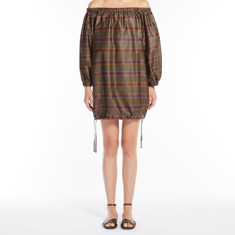 Off-the-shoulder dress in a cotton blend