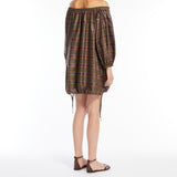 Off-the-shoulder dress in a cotton blend