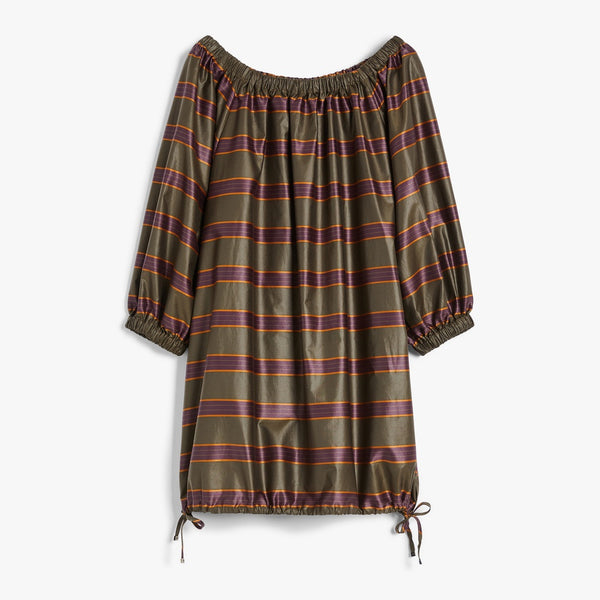 Off-the-shoulder dress in a cotton blend