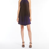 Short dress in a cotton blend canvas