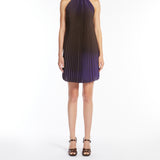 Short dress in a cotton blend canvas
