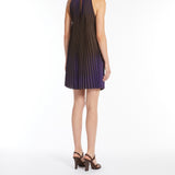 Short dress in a cotton blend canvas
