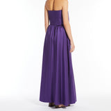 Silk twill bustier dress
