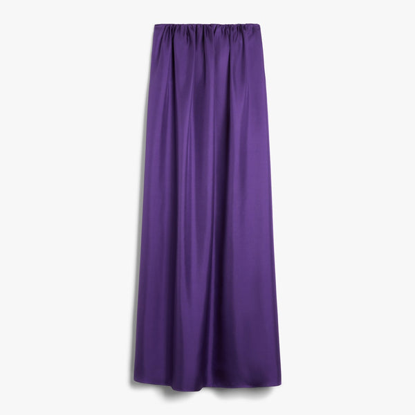 Silk twill bustier dress