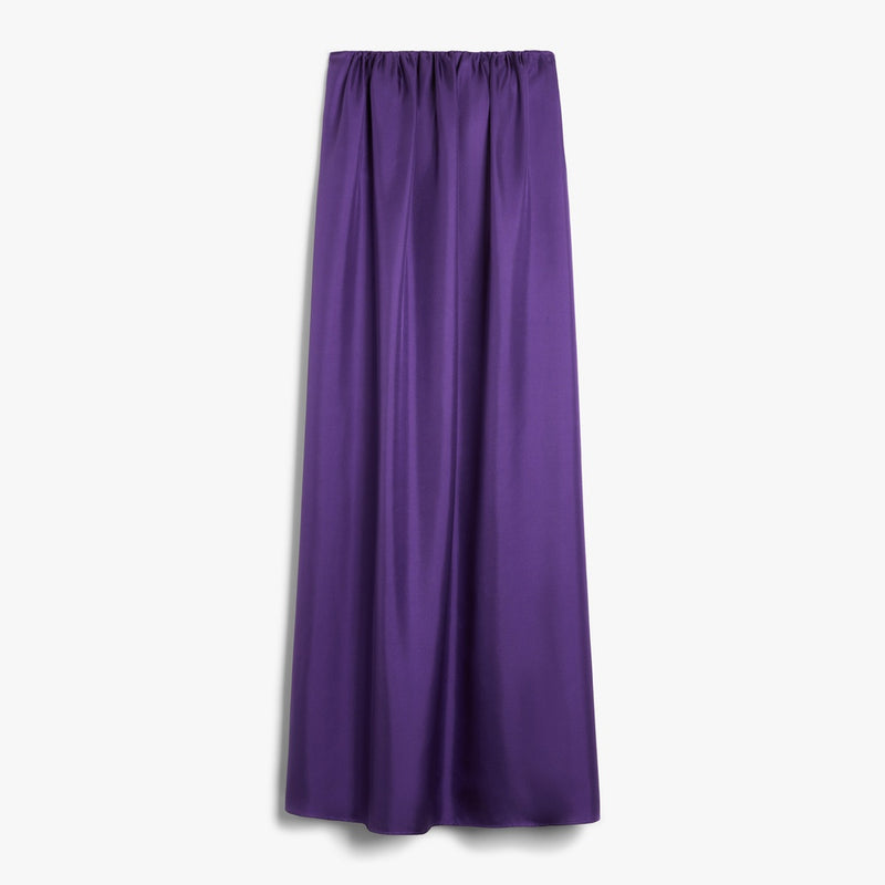 Silk twill bustier dress