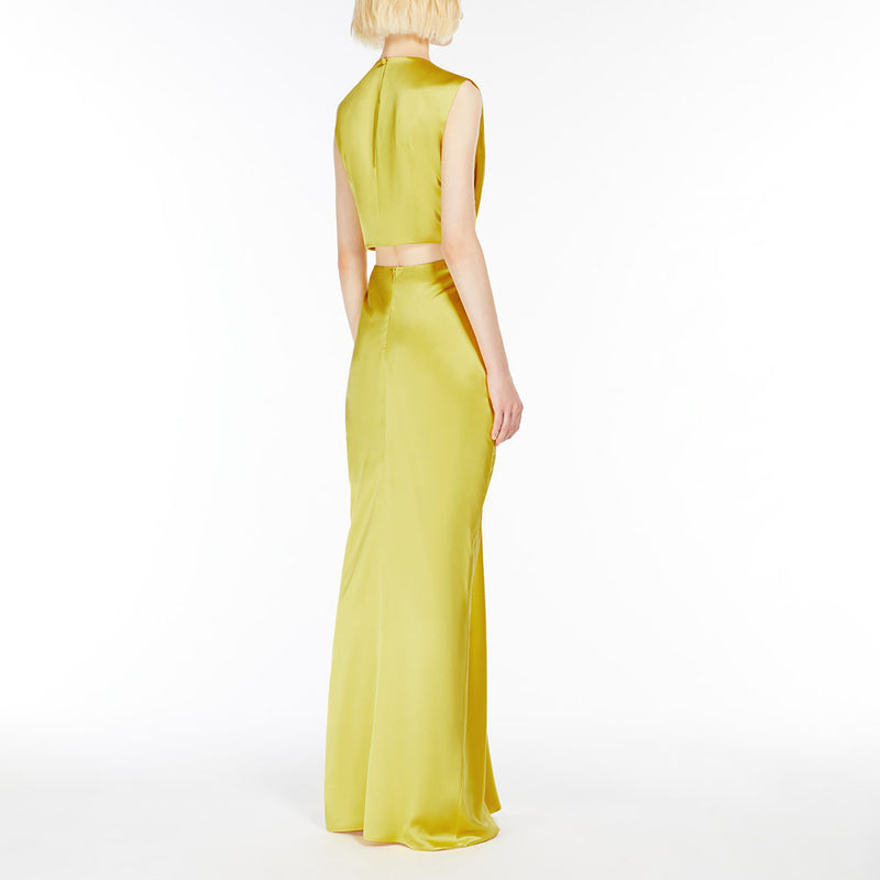 Silk satin hourglass dress