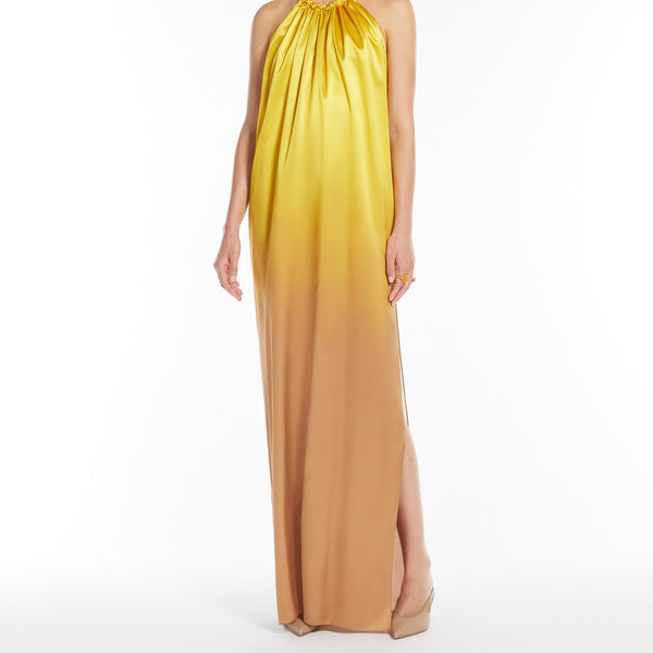 Gradient silk satin dress