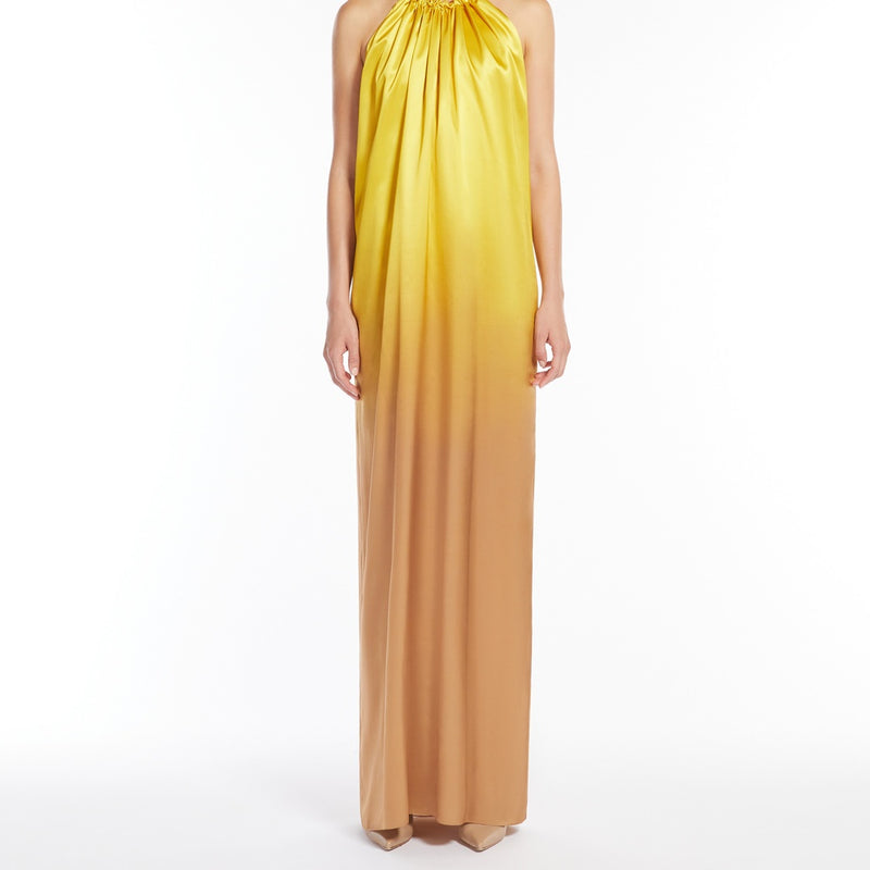 Gradient silk satin dress