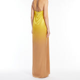 Gradient silk satin dress