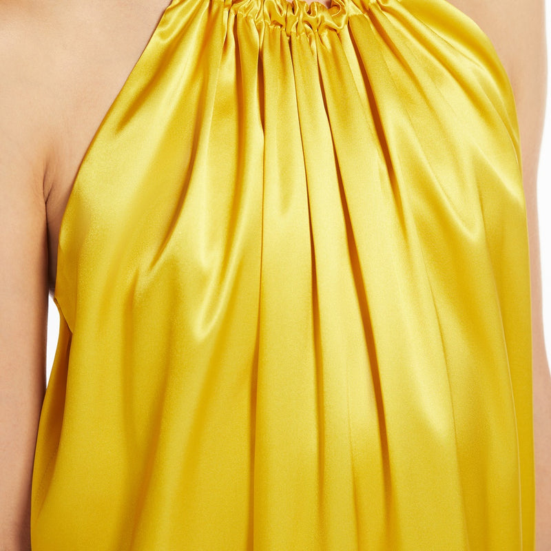 Gradient silk satin dress