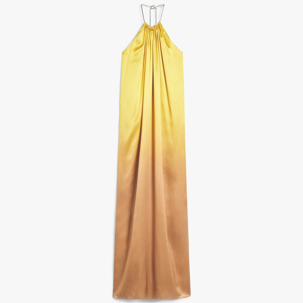 Gradient silk satin dress