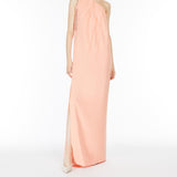 One-shoulder pleated dress