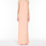One-shoulder pleated dress