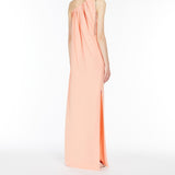 One-shoulder pleated dress