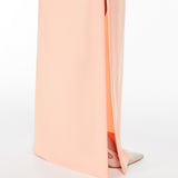 One-shoulder pleated dress