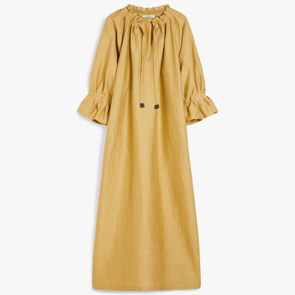 Long linen and silk dress