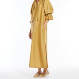 Long linen and silk dress