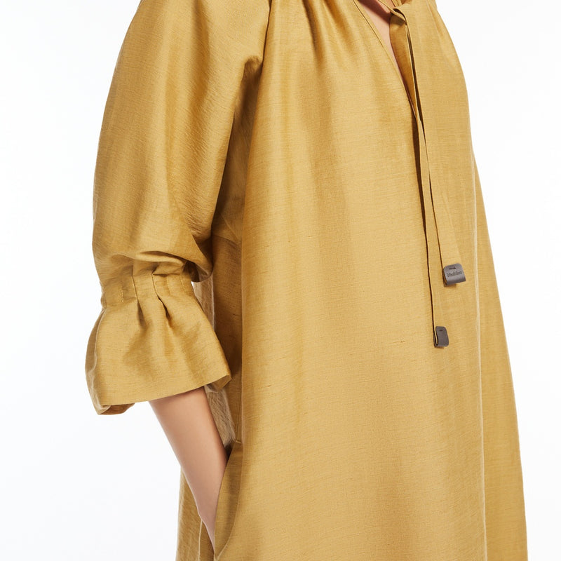 Long linen and silk dress