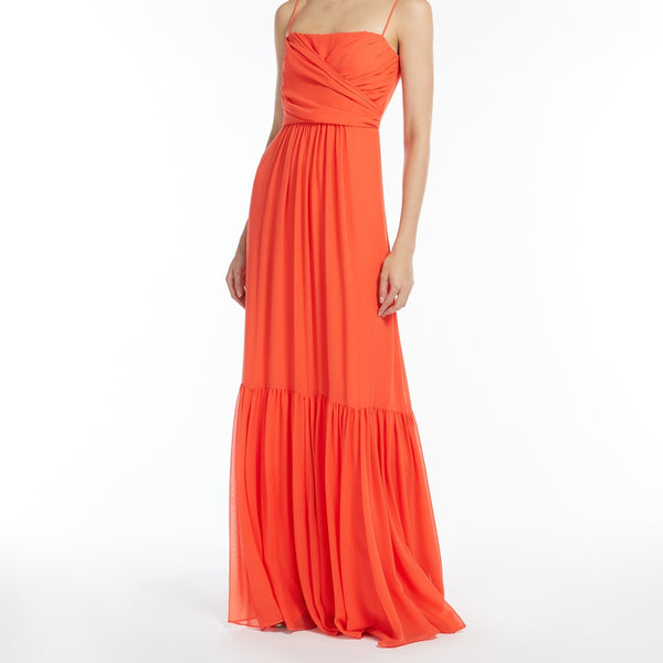 Draped georgette dress