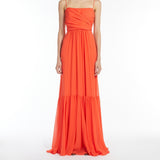 Draped georgette dress