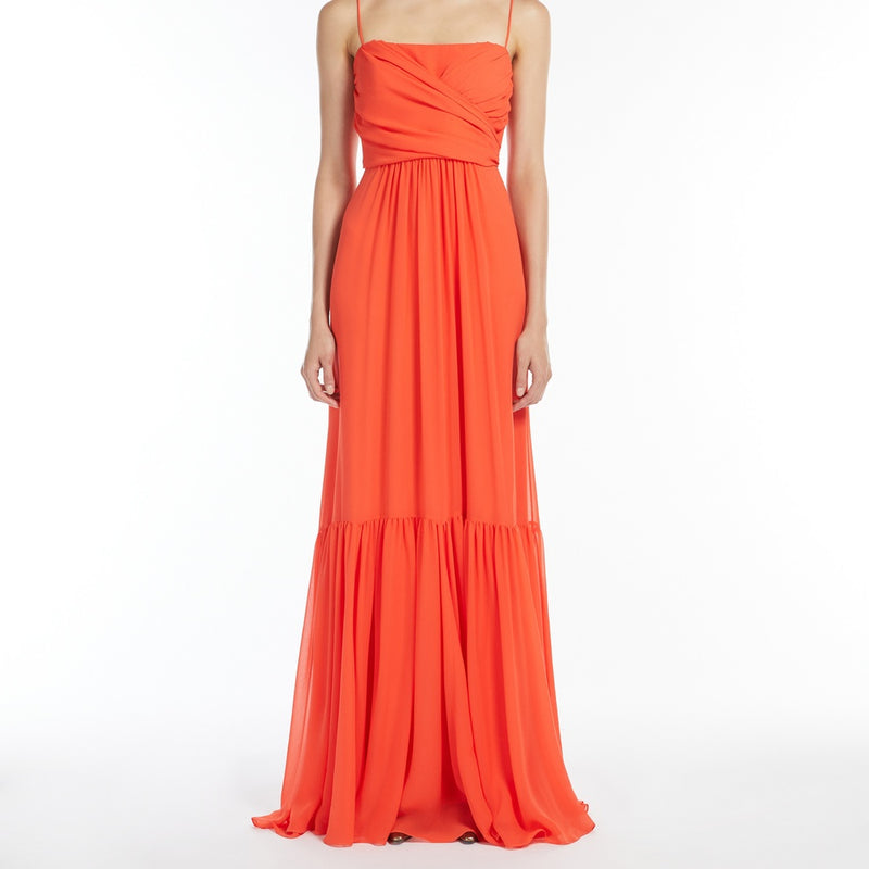 Draped georgette dress