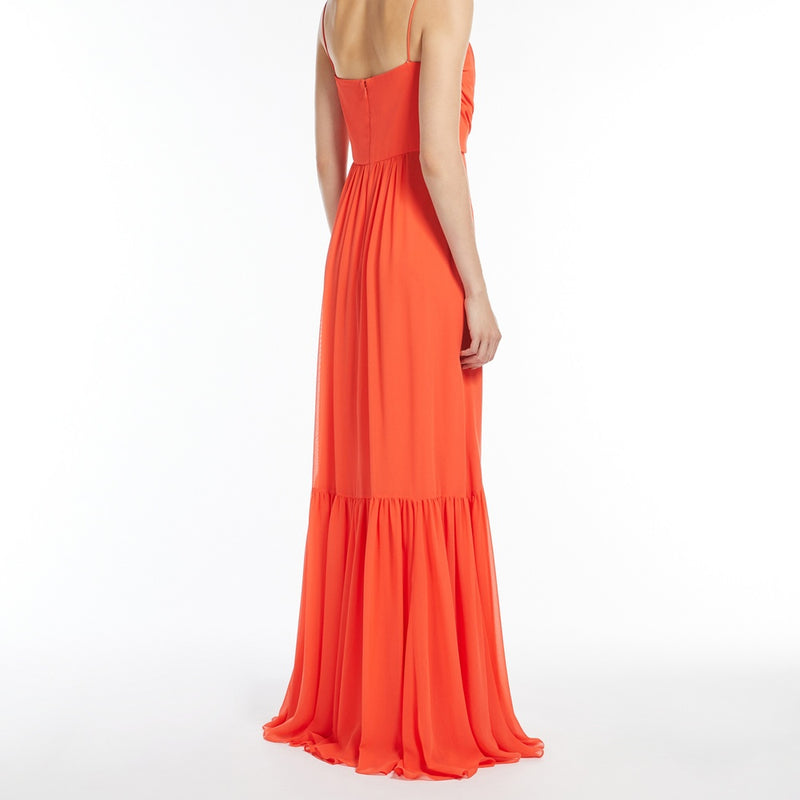 Draped georgette dress
