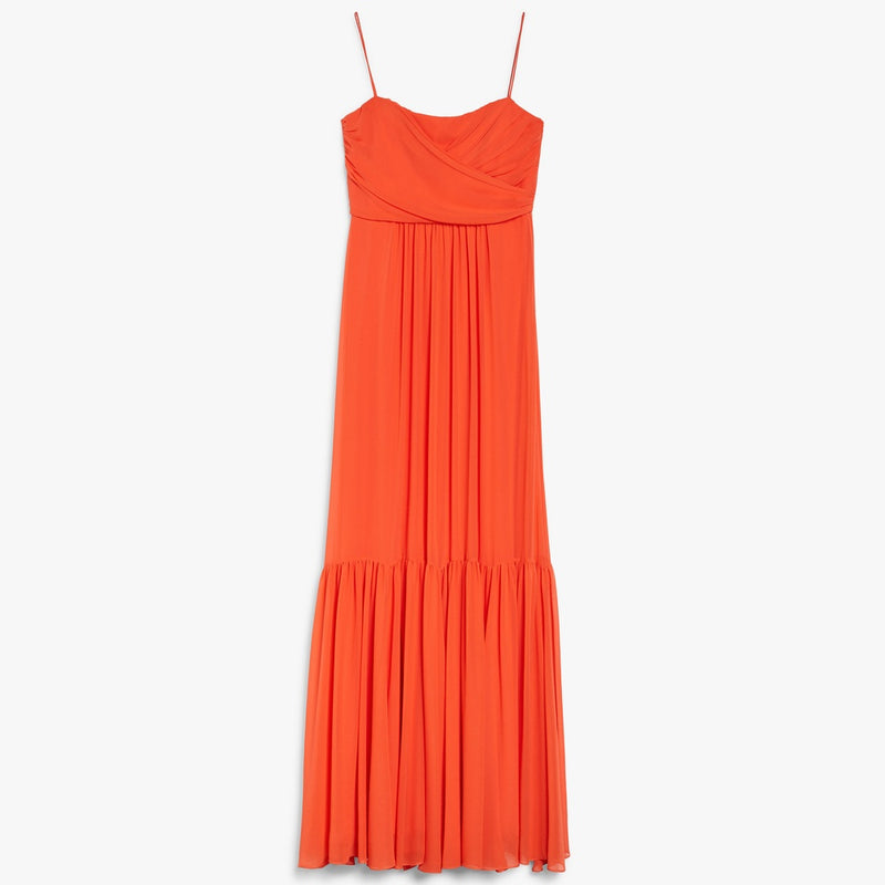 Draped georgette dress