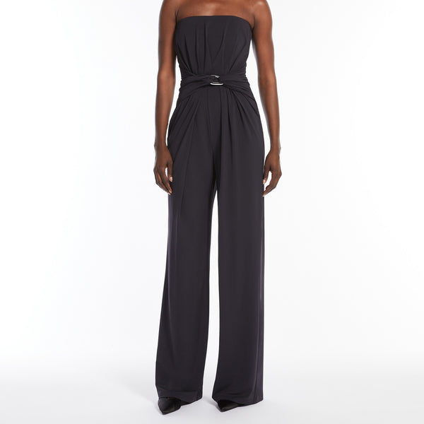 Viscose jersey bustier jumpsuit