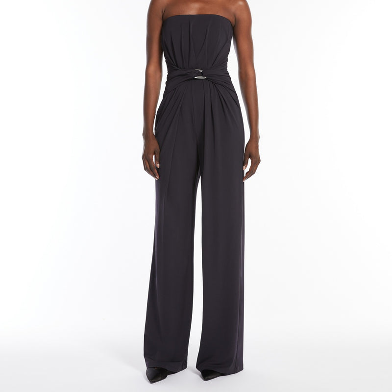 Viscose jersey bustier jumpsuit