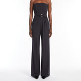 Viscose jersey bustier jumpsuit