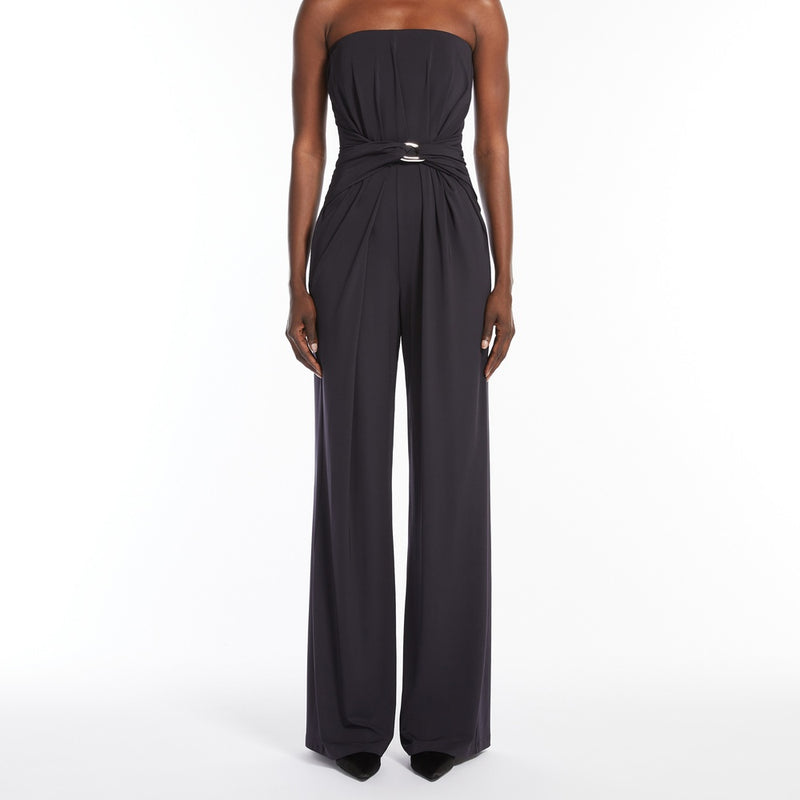 Viscose jersey bustier jumpsuit