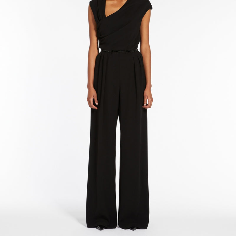 Draped cady jumpsuit