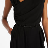 Draped cady jumpsuit