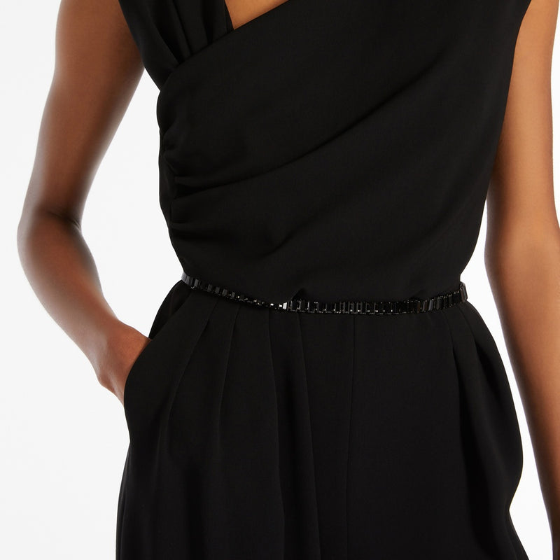 Draped cady jumpsuit