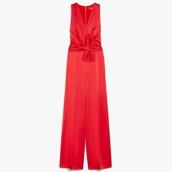 Sleeveless jumpsuit in cady