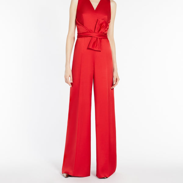 Sleeveless jumpsuit in cady