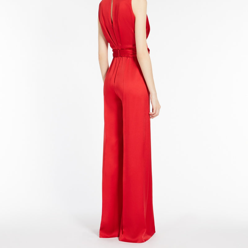 Sleeveless jumpsuit in cady