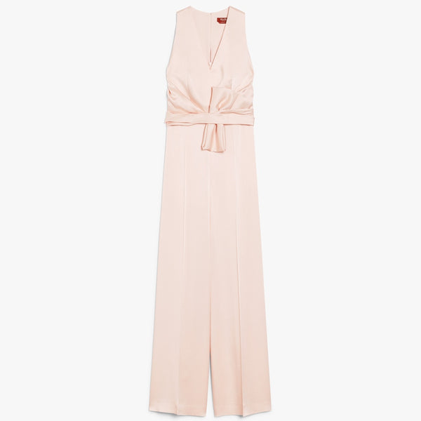 Sleeveless jumpsuit in cady