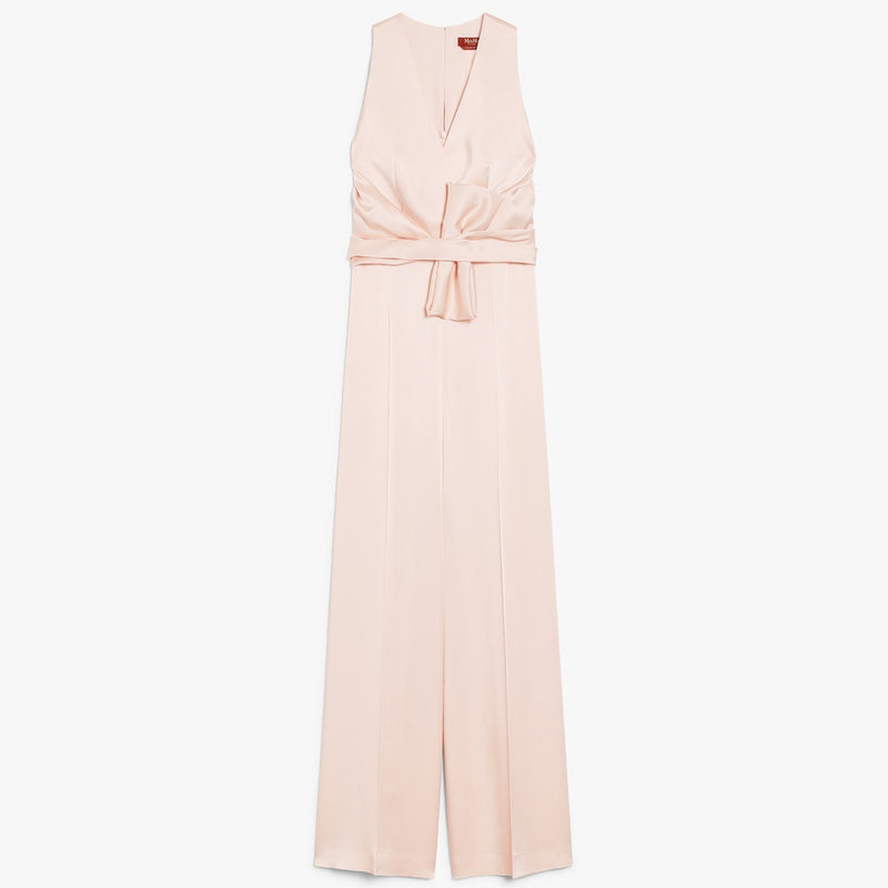 Sleeveless jumpsuit in cady
