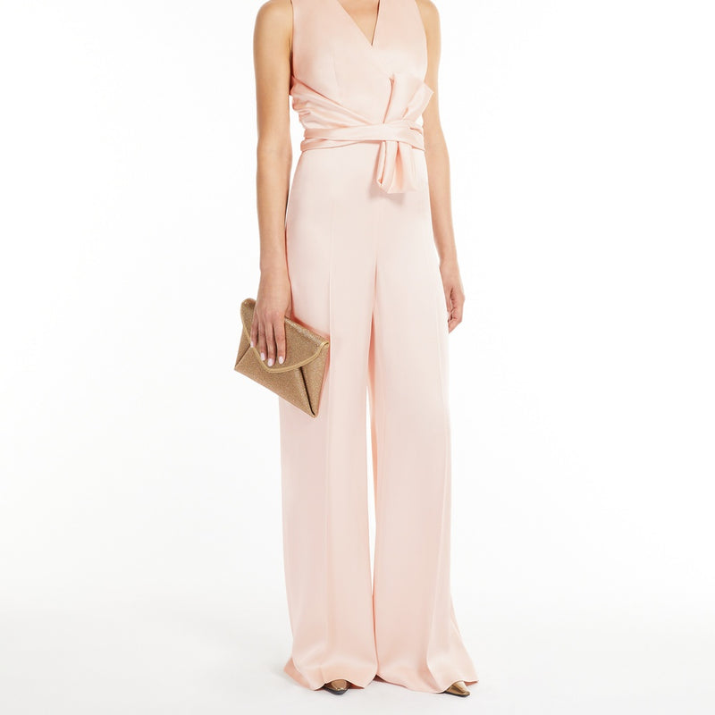 Sleeveless jumpsuit in cady